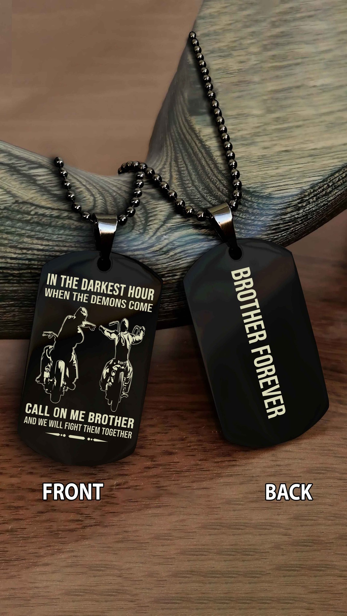 Biker dog tag for Brother