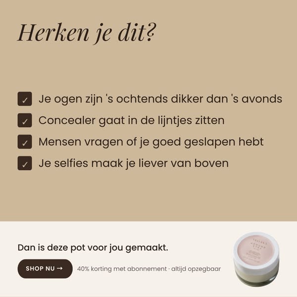 De oogverstrakker voor jouw oogzakken!