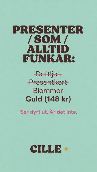 Presenten som ser dyr ut
