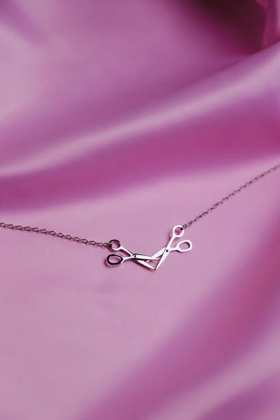 Double scissor necklace in 304 stainless steel