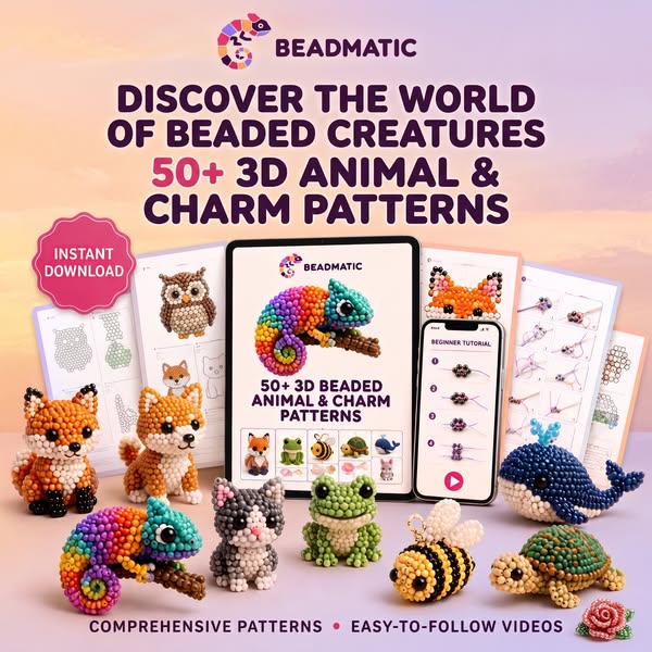 50+ 3D Beaded Animal Patterns