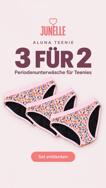 Ihre erste Periode? Sie ist vorbereitet.