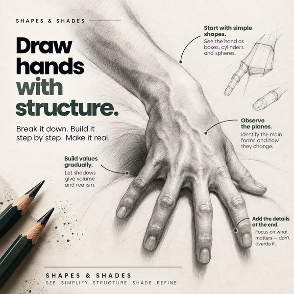 Learn to Draw Hands with Structure