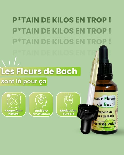 Perdre durablement avec Azur Fleurs de Bach