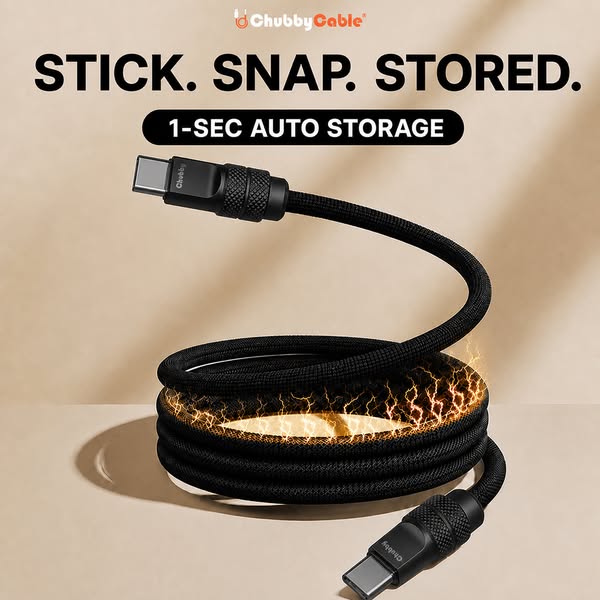240W Magnetic Braided USB-C Fast Charging Cable | ChubbyCable