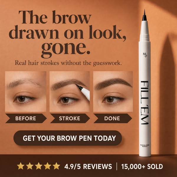 The brow pen that draws hair, not lines.