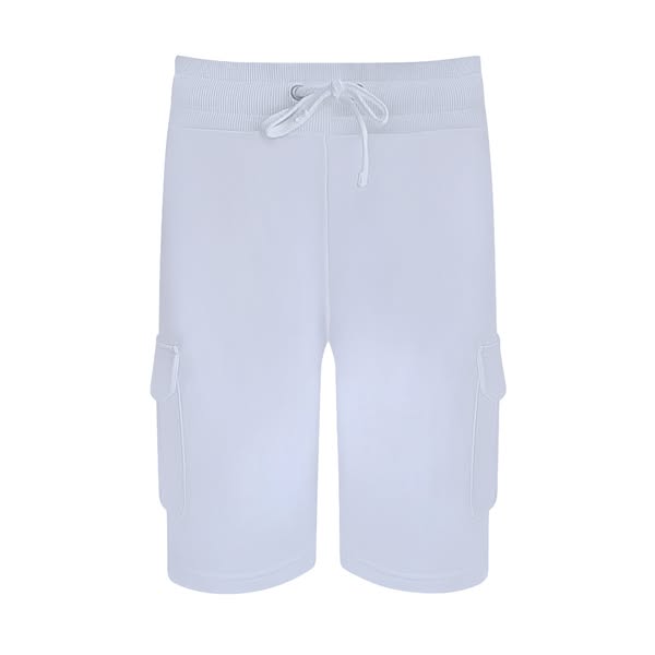 Αθλητική Βερμούδα Cargo Εκρού in Combed Cotton Modern Fit