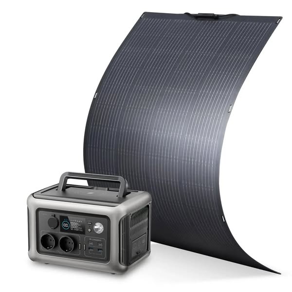 R600 Stacje Zasilania+SF200 panel solarny Allpowers Generator słoneczny 600W