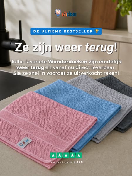 Izi Clean Wonderdoeken: beoordeeld met een 4,8/5!