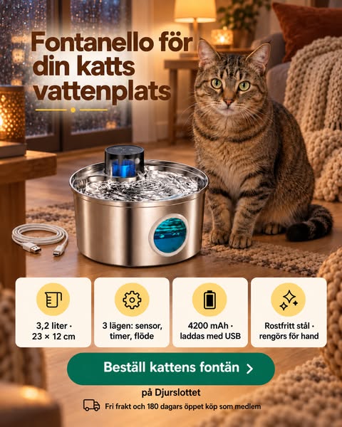Välj kattens vattenplats utan sladd