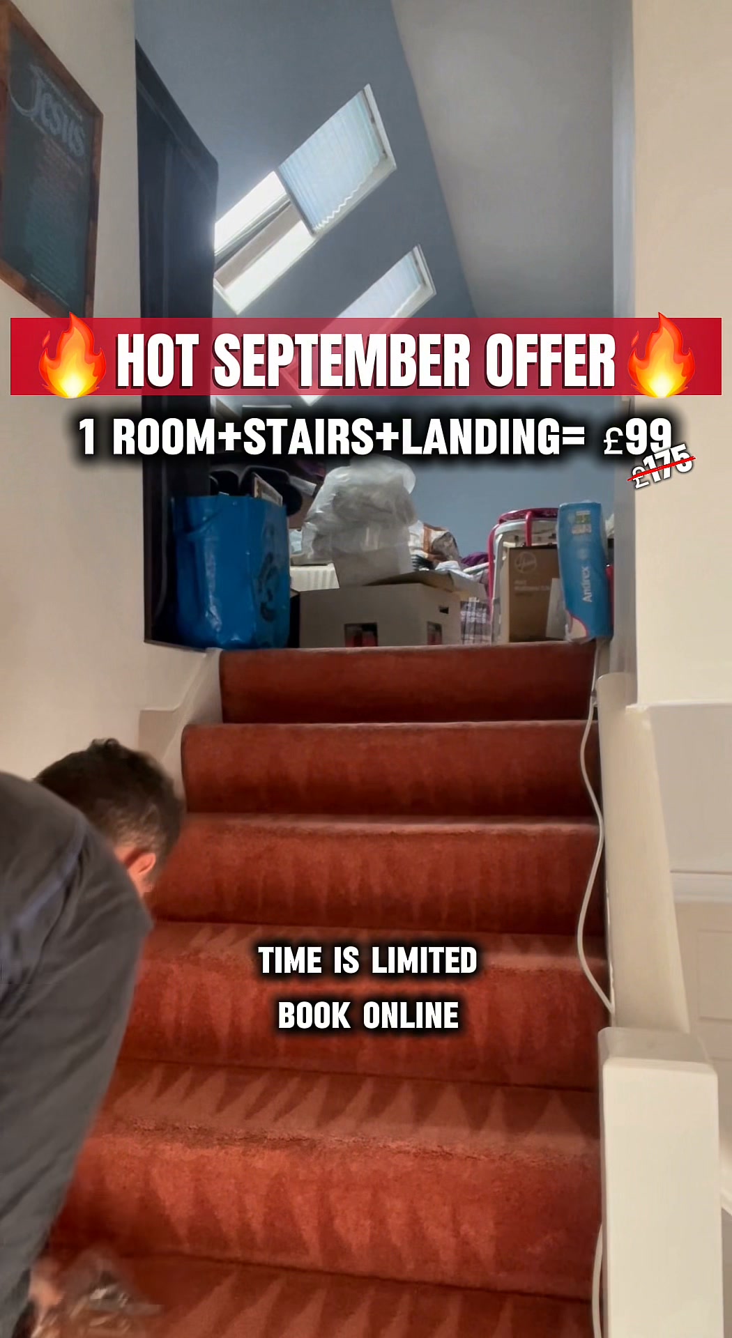 1ROOM + STAIRS + LANDING — ONLY £99 SEPTEMBER SPECIAL!