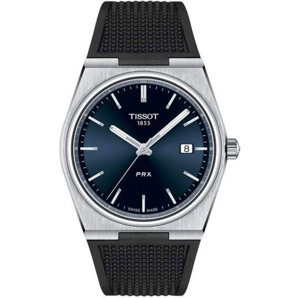 Tissot PRX Blue Dial Black Rubber Strap Watch For Men - T137.410.17.041.00