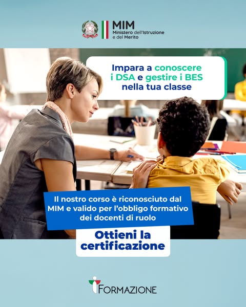 Corso DSA e BES Per Docenti ed Educatori