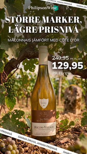 Endast 129,95 kr per flaska vid 6