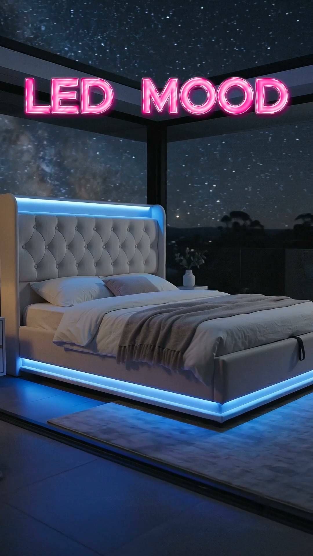 Audreamy LED Ottoman Beds | Elegant Style & Hidden Storage