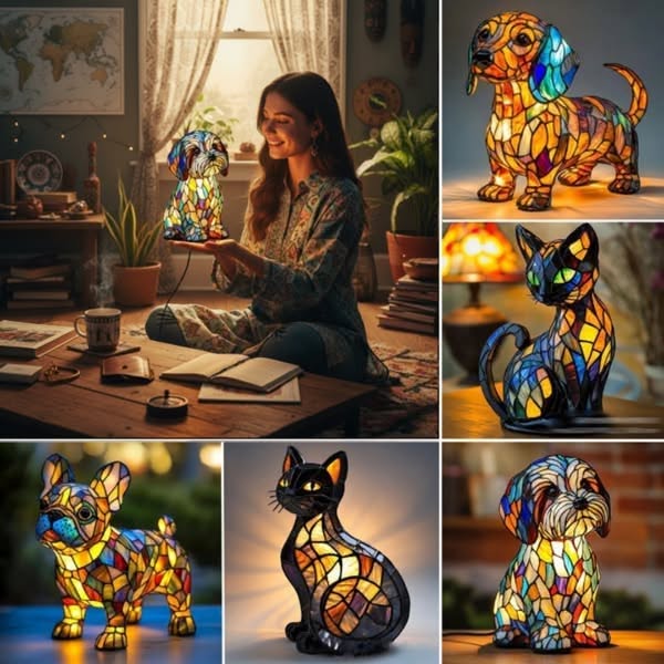 Un petit animal devenu lampe