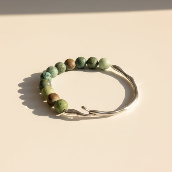 African Turquoise Hook Bracelet