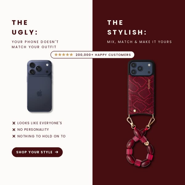 Premium leather cases mixed with 99+ charms