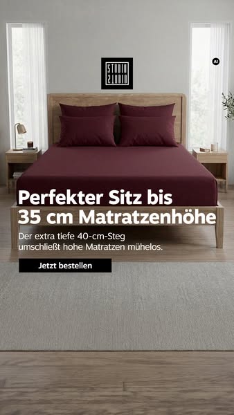 Das Laken für hohe Matratzen