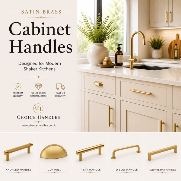 Satin Brass Cabinet Knobs