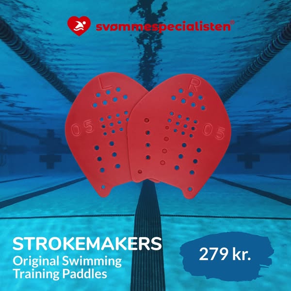 Strokemakers Original Swimming Training Paddles - Størrelse 0,5DKK279