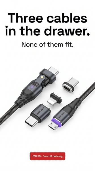 USLION 3-in-1 Magnetic Cable