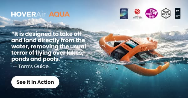 HOVERAir AQUA - World's first waterproof self-flying camera