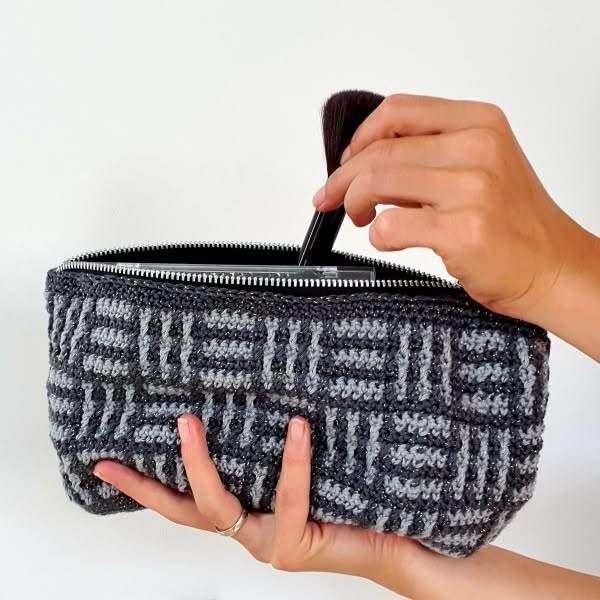 KOSTENLOSE Checker - Kosmetiktasche (Häkeln Anleitung – Jetzt herunterladen!