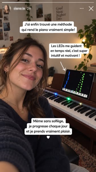 Piano LED, apprends sans solfège