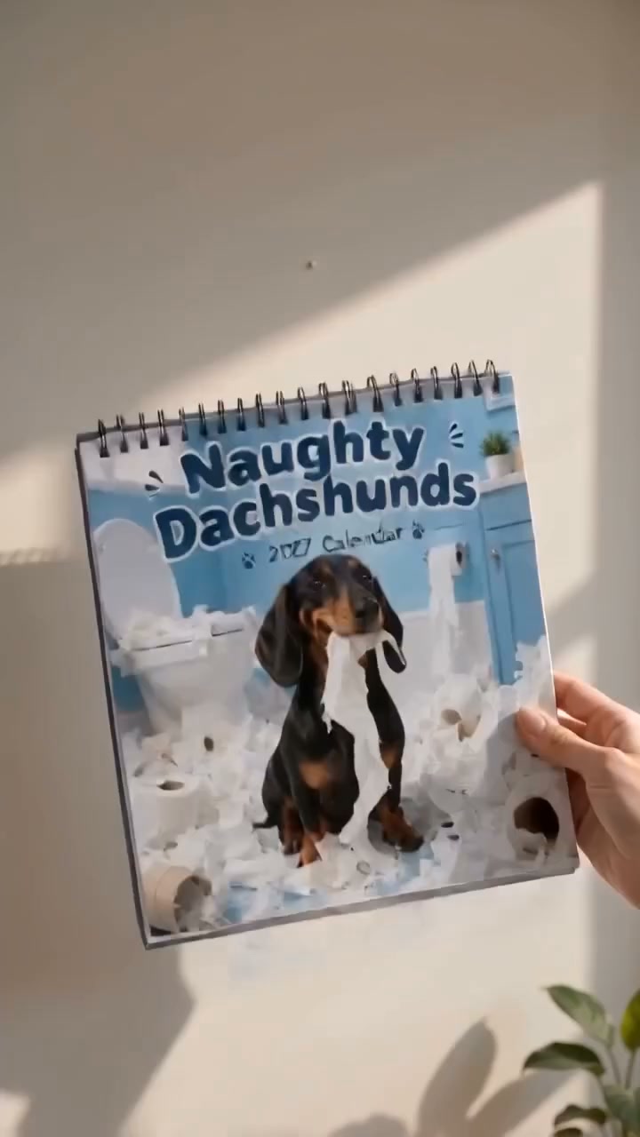 Naughty Dachshunds 2027 Wall Calendar – 12 Months of Mischief, Sarcastic, Sausage, & Hilarious