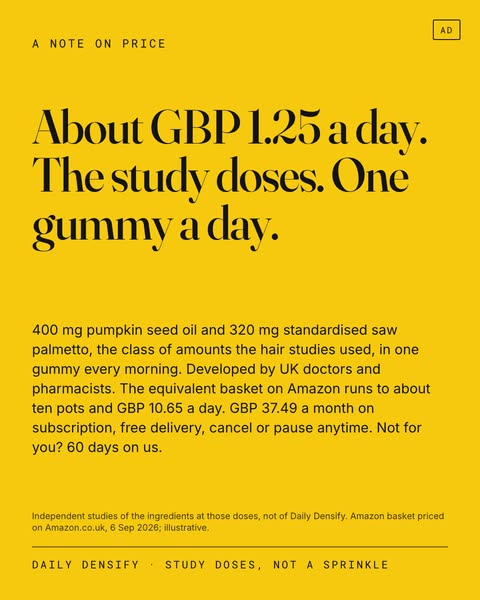 About GBP 1.25 a day. The study doses.