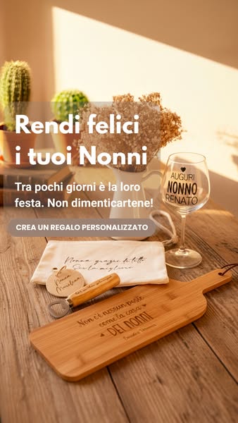 Sorprendi i tuoi nonni con qualcosa che resta nel cuore