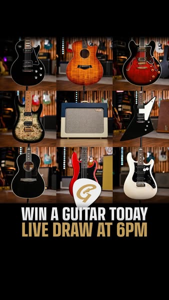 Win a dream guitar today at 6pm