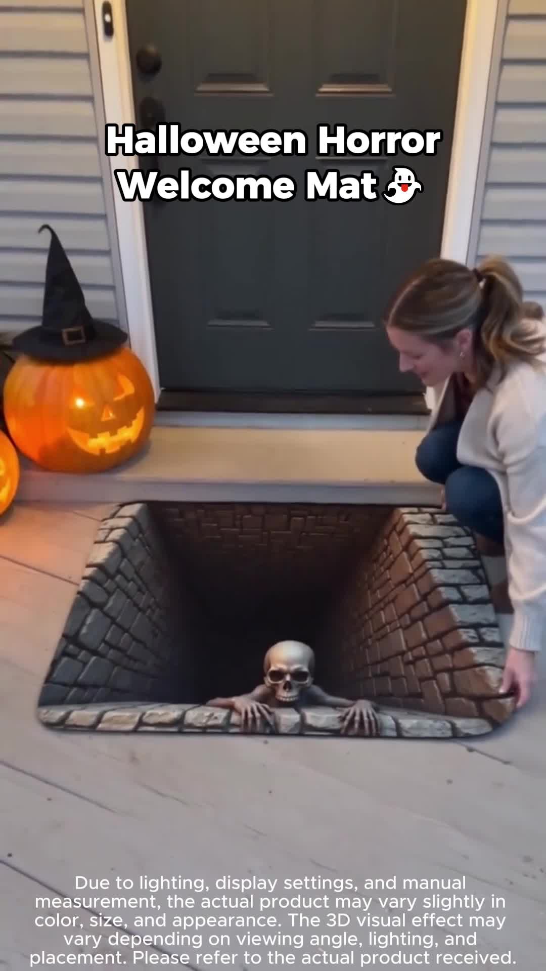 Gruselige Halloween-Fußmatte – Perfekte Deko für deine Tür!
