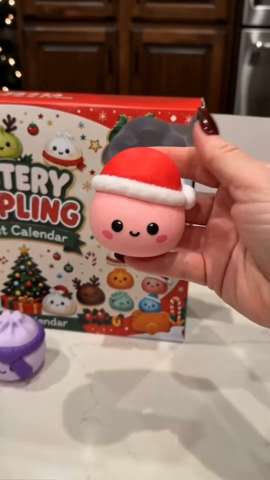 24-Day Mini Squishies Countdown Calendar – Glitter Dumpling Squeeze Toys for Daily Surprises, Stress Relief & Collectible Fun