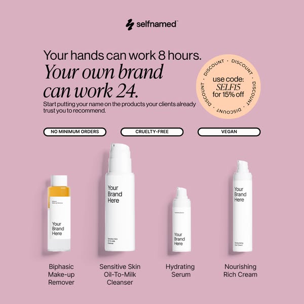 Certified, sustainable, private label skincare — with no minimum order.