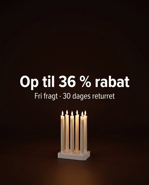 Kronelys, der oplades. Ikke skiftes.