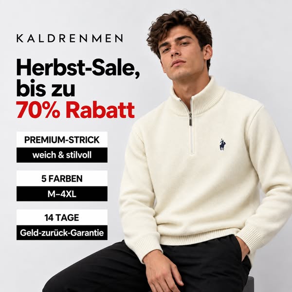 Herren Troyer Pullover – Strickpullover mit Stehkragen