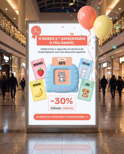 ÚLTIMOS DIAS! O KinderSpeech faz 2 anos