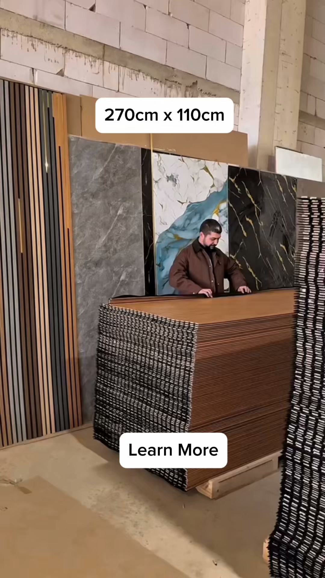 Walnut Slat Panel, XL Size