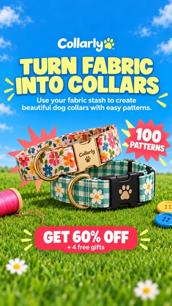 Turn Your Fabric Stash Into Sellable Dog Collars