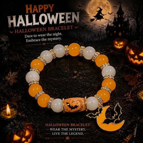 Natural Jade Halloween Bracelet