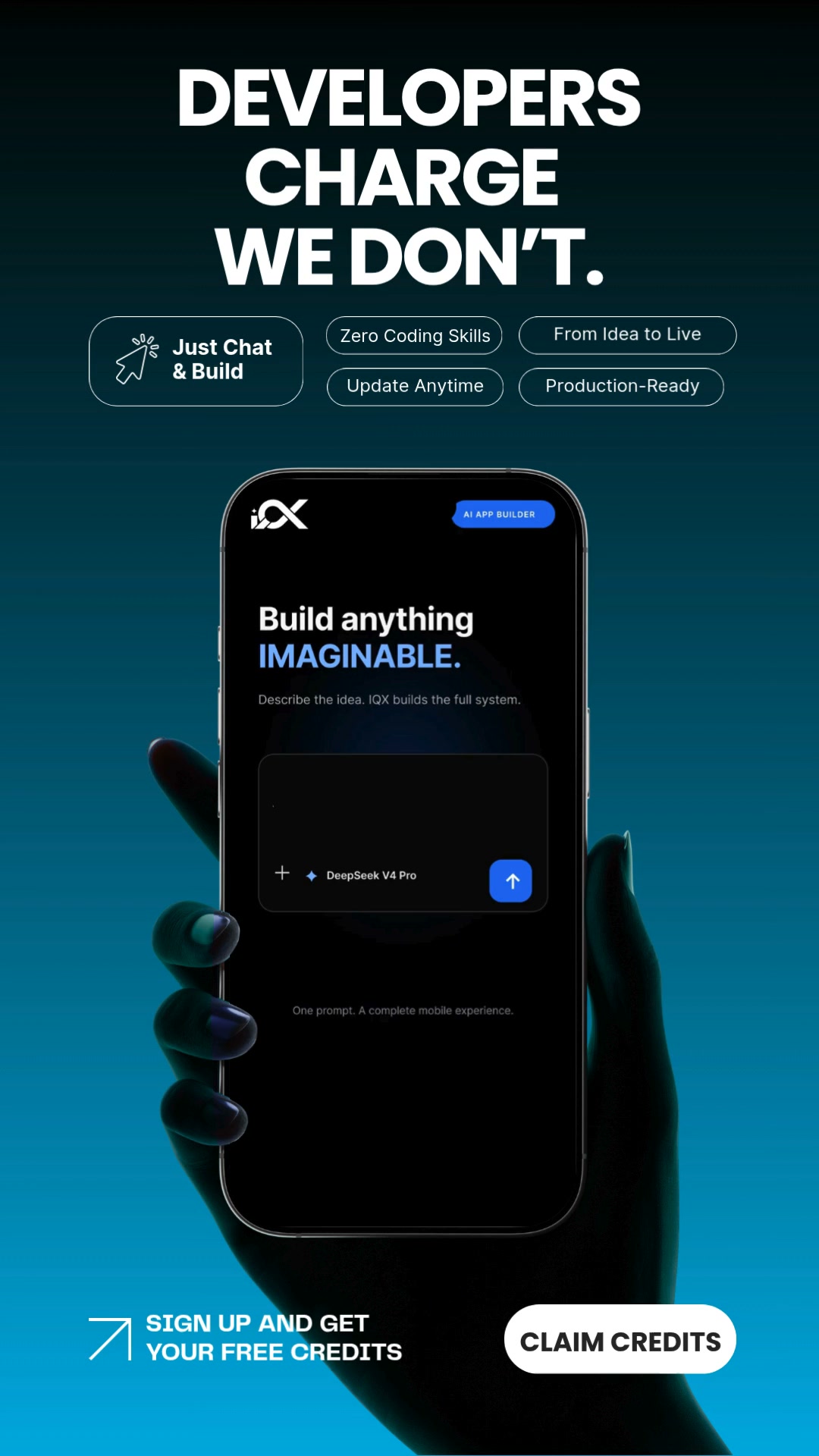 Turn Prompts Into Products With IQX. Try it for free.