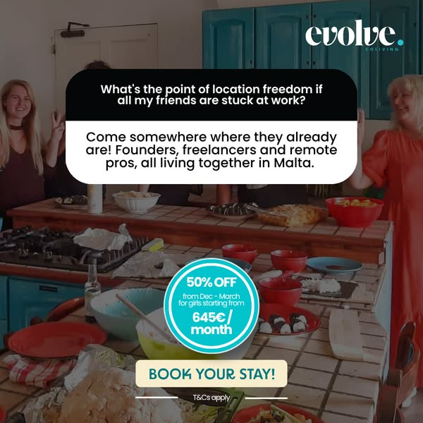 Stop the Airbnb Roulette. Join a Real Digital Nomad Community in Sunny Malta
