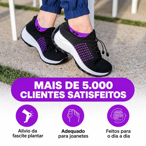 Mais de 8 horas de pé sem dores nos pés!