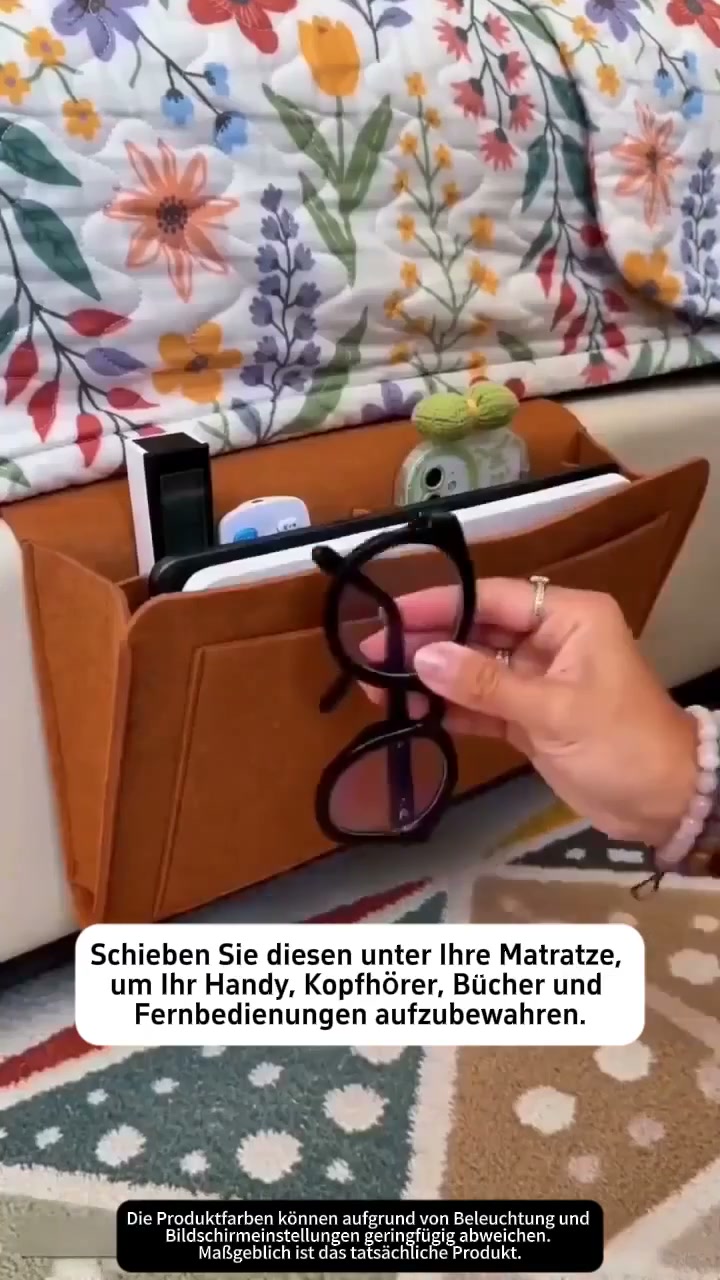 Hängender Nachttisch-Organizer – Alles Wichtige griffbereit
