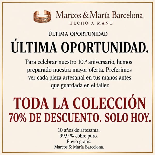 HOY TERMINA NUESTRA OFERTA DEL 10.º ANIVERSARIO