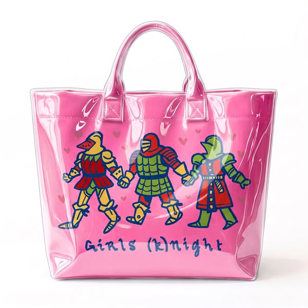 SALE! Girls Knight PVC Tote Bag