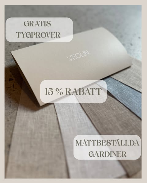 15% på måttbeställda gardiner - KOD: CURTAIN15