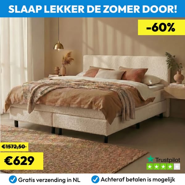 Haluta – Complete Boxspring Teddy – 160 x 200 cm